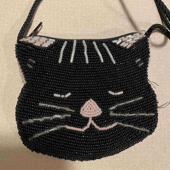 Lillian Vernon - Cat - Bead and Sequin Small Coin / Card Purse - Picture 7 of 7